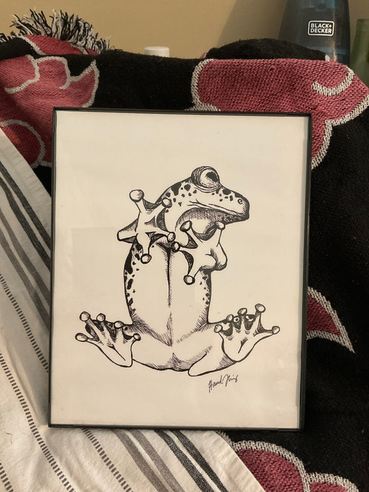 Pen and ink frog