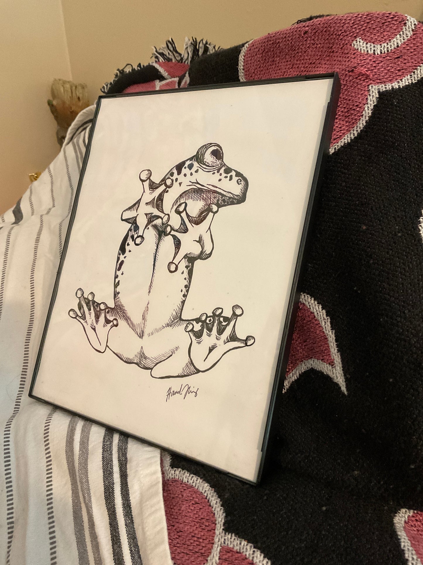 Pen and ink frog
