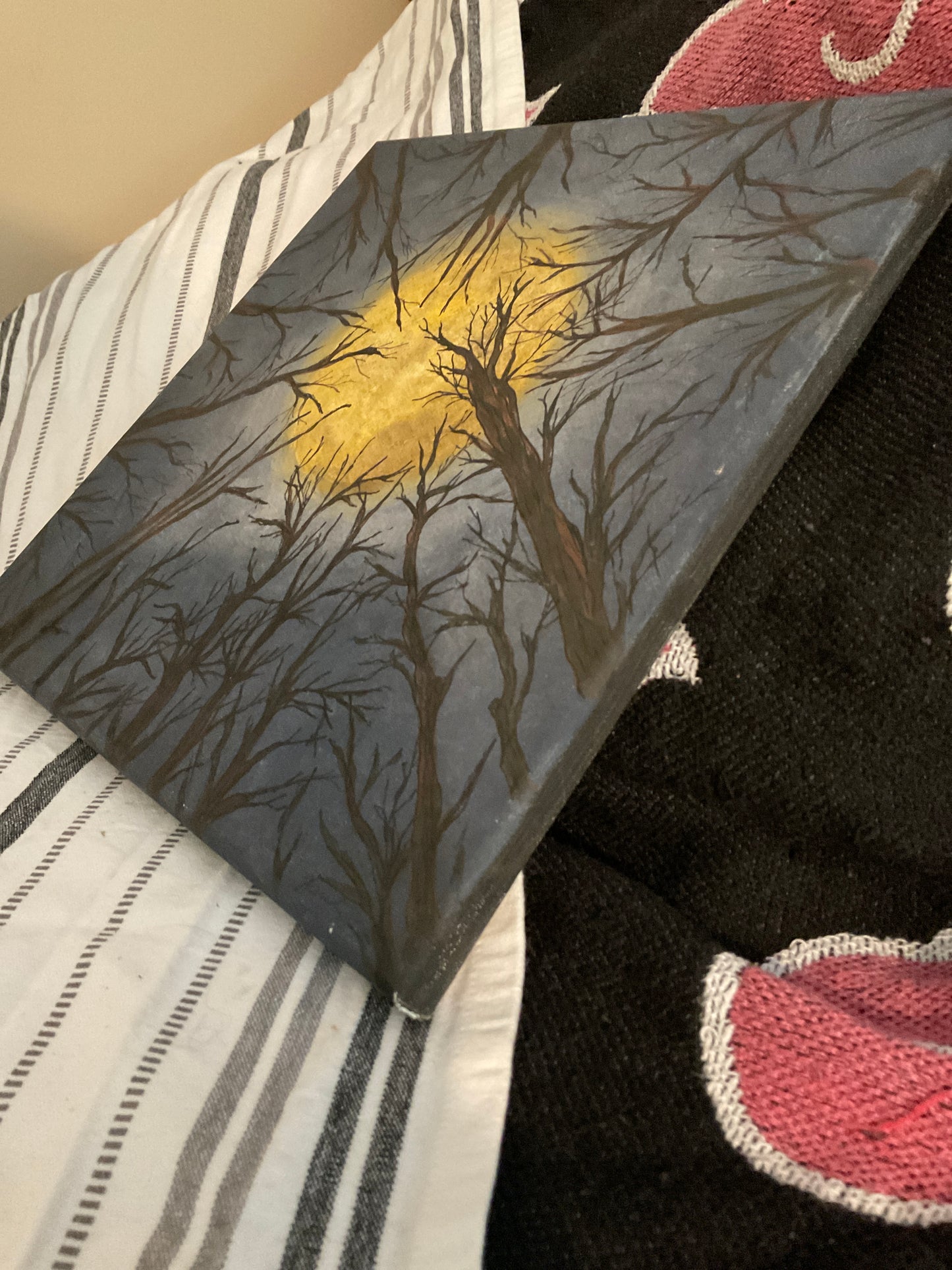 Forest moon painting